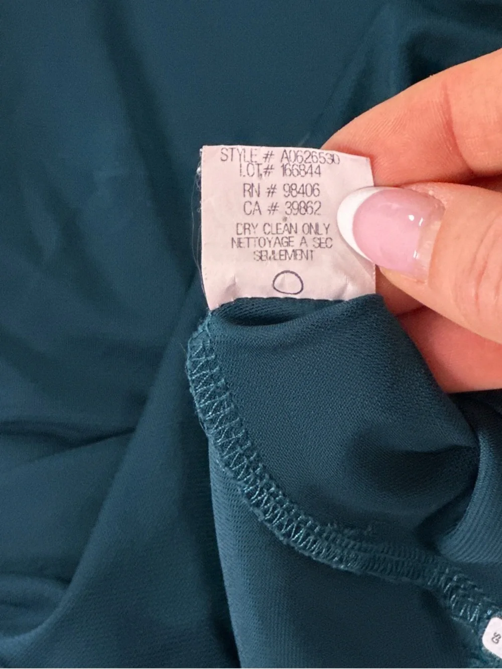 Theory Teal Asymmetrical Draped Tank Top Size Large - Picture 6 of 9